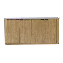 68" Minimalist Modern Curved Storage Console TV Cabinet with Adjustable Shelves
