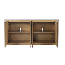 68" Minimalist Modern Curved Storage Console TV Cabinet with Adjustable Shelves