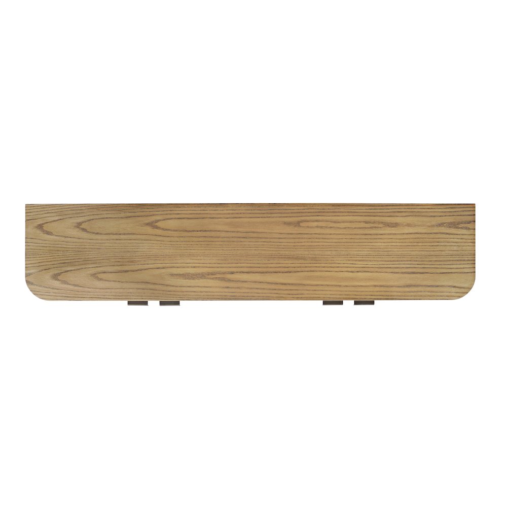 68" Minimalist Modern Curved Storage Console TV Cabinet with Adjustable Shelves