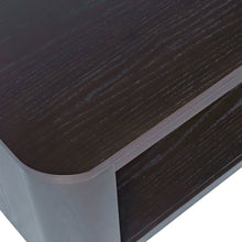 Janzen Contemporary Modern 50" Rolling Coffee Table with Open Storage Shelf