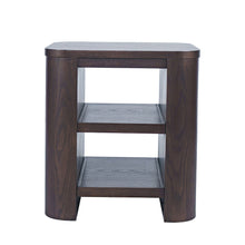 Janzen Contemporary Modern End Table with Open Storage and Rounded Corners