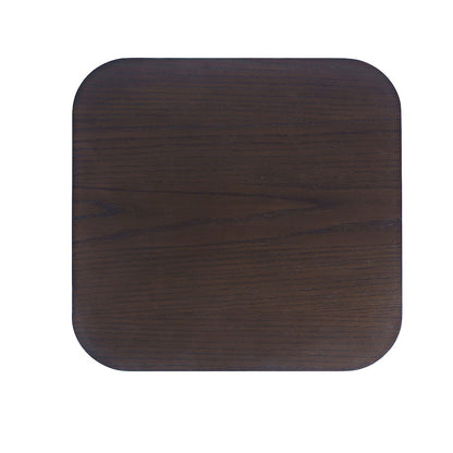 Janzen Contemporary Modern End Table with Open Storage and Rounded Corners