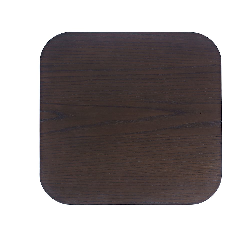 Janzen Contemporary Modern End Table with Open Storage and Rounded Corners