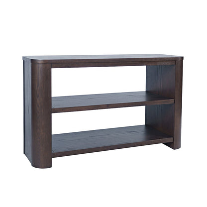 Janzen 50" Contemporary Modern Sofa Console Table with Open Storage Shelves