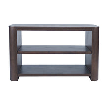 Janzen 50" Contemporary Modern Sofa Console Table with Open Storage Shelves