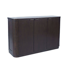 50" Minimalist Modern Curved Storage Console TV Cabinet with Adjustable Shelves