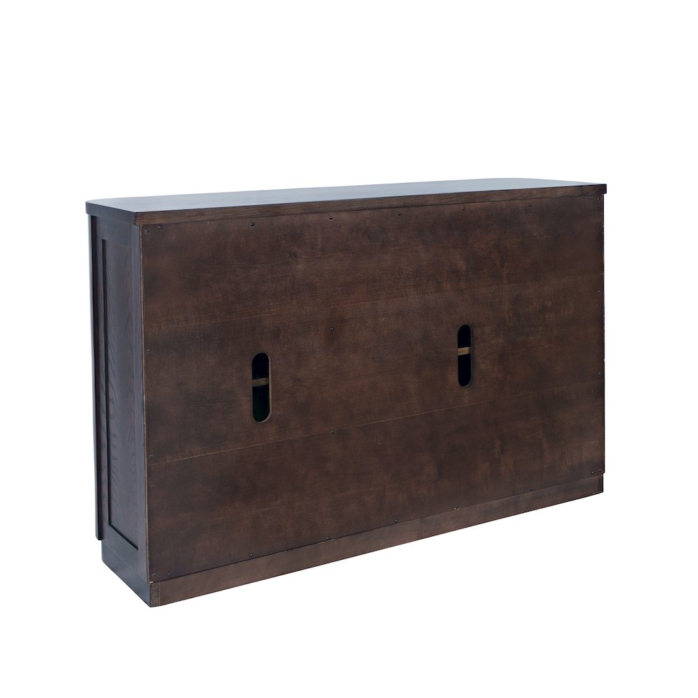 50" Minimalist Modern Curved Storage Console TV Cabinet with Adjustable Shelves