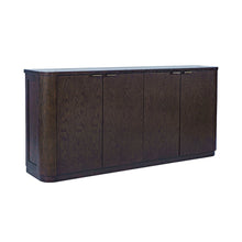 68" Minimalist Modern Curved Storage Console TV Cabinet with Adjustable Shelves