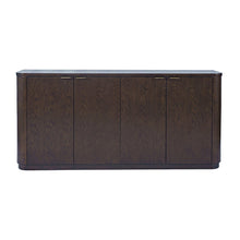 68" Minimalist Modern Curved Storage Console TV Cabinet with Adjustable Shelves