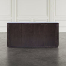 68" Minimalist Modern Curved Storage Console TV Cabinet with Adjustable Shelves