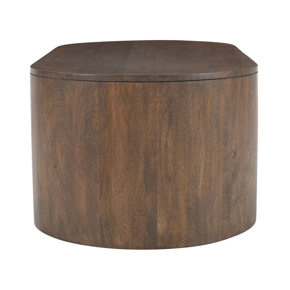 Luna 48" Modern Architectural Pedestal Curved Coffee Table