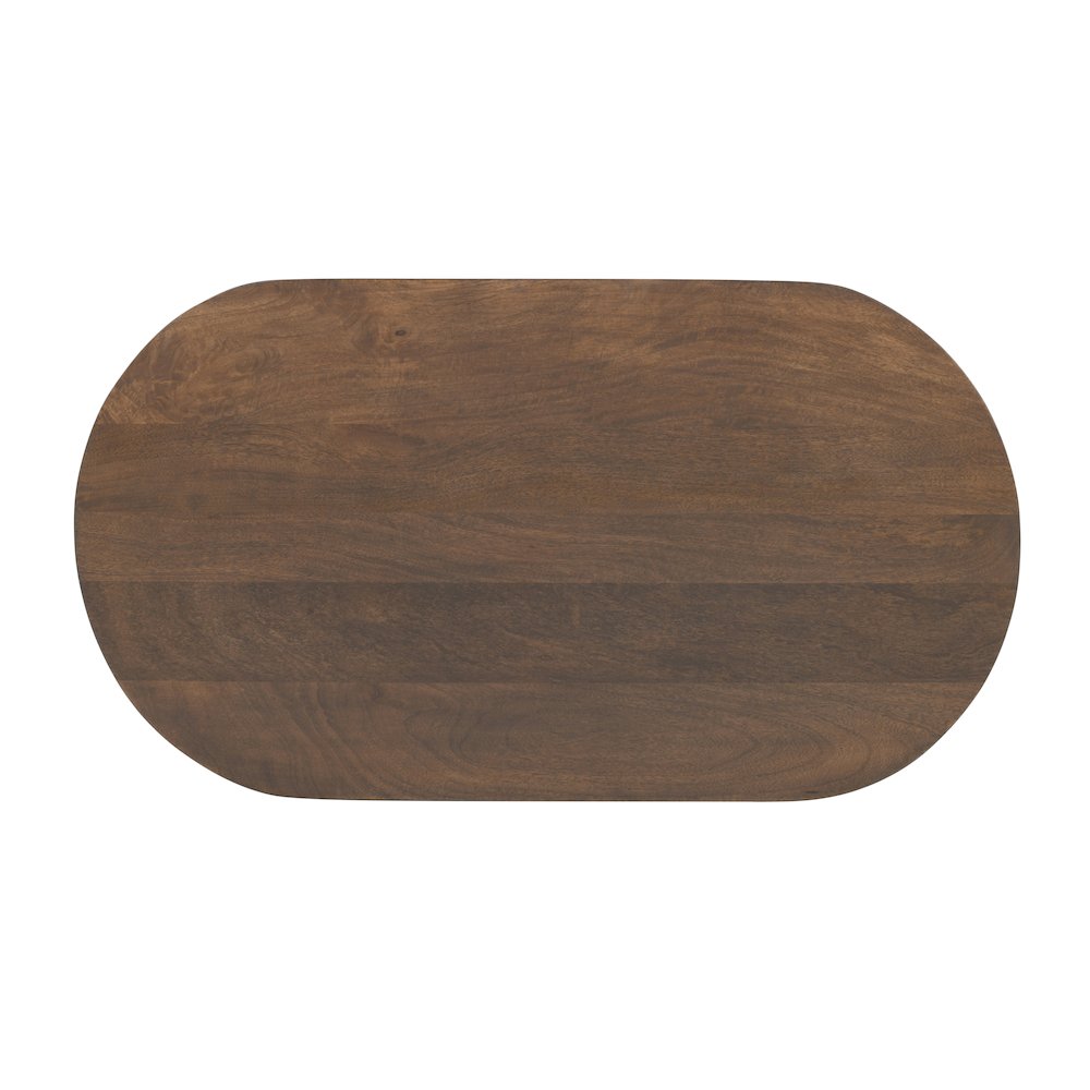 Luna 48" Modern Architectural Pedestal Curved Coffee Table