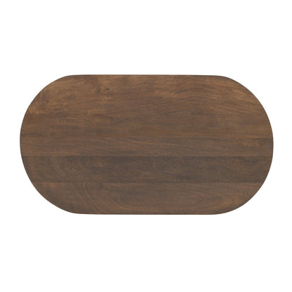 Luna 48" Modern Architectural Pedestal Curved Coffee Table