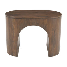 Luna Modern Architectural Pedestal Curved End Table