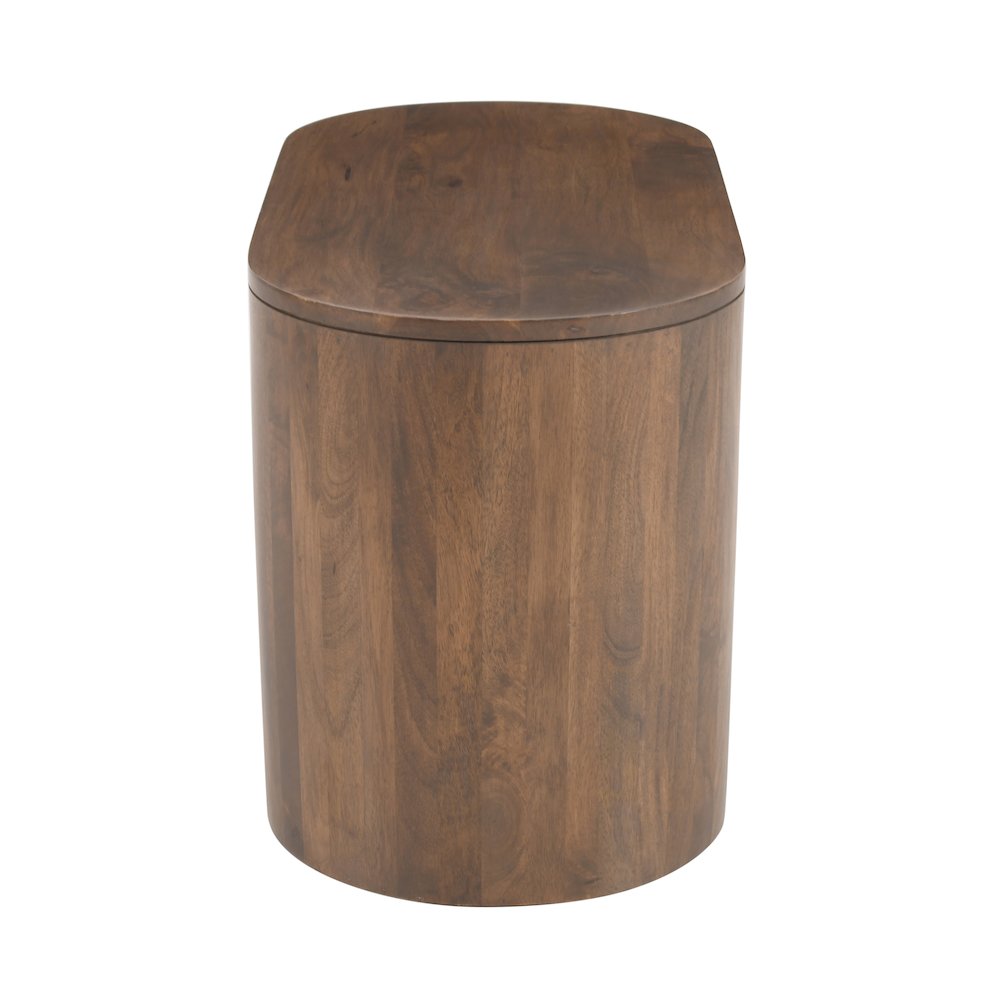 Luna Modern Architectural Pedestal Curved End Table