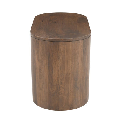 Luna Modern Architectural Pedestal Curved End Table