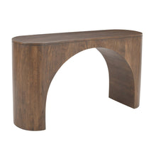 Luna Modern Architectural Pedestal Curved Console Sofa Table