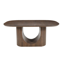 Luna 70" Modern Architectural Pedestal Curved Dining Table