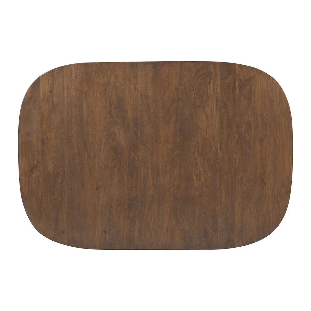 Luna 70" Modern Architectural Pedestal Curved Dining Table