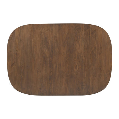 Luna 70" Modern Architectural Pedestal Curved Dining Table