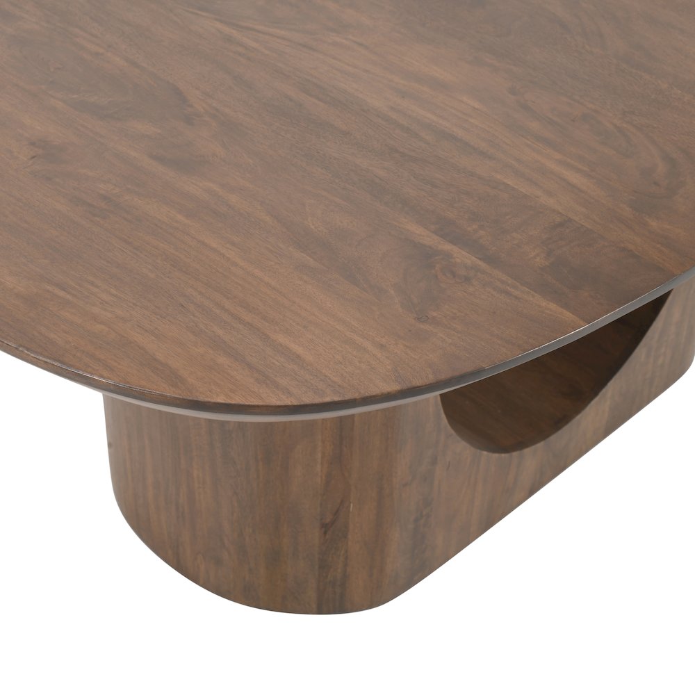 Luna 70" Modern Architectural Pedestal Curved Dining Table