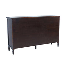 58" Slat Panel Door Sideboard Cabinet - Transitional Storage, Adjustable Shelves