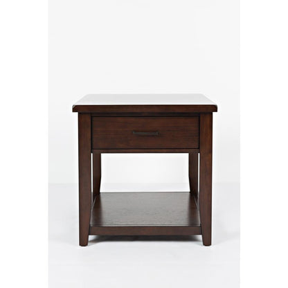 End Table with Drawer, Modern Accent Side Table for Living Room Bedroom
