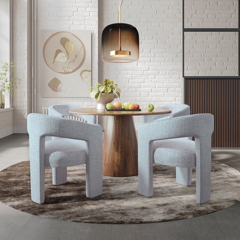 Gwen Modern Luxury Jacquard Fabric Upholstered Sculpture Armchair
