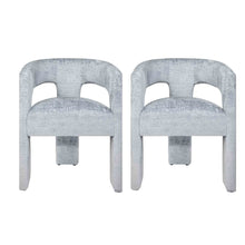 Gwen Modern Luxury Jacquard Fabric Sculpture Armchair - Set of 2