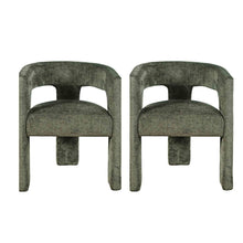 Gwen Modern Luxury Jacquard Fabric Sculpture Armchair - Set of 2