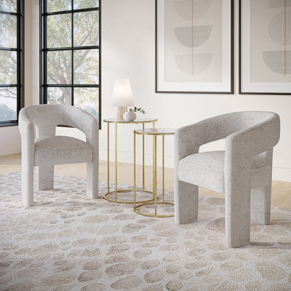 Gwen Modern Luxury Jacquard Fabric Upholstered Sculpture Armchair
