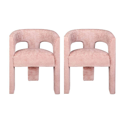 Gwen Modern Luxury Jacquard Fabric Sculpture Armchair - Set of 2