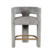 Gwen Modern Luxury Jacquard Fabric Upholstered Sculpture Counter Stool
