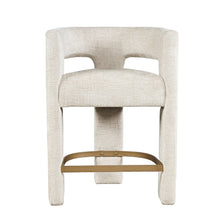 Gwen Modern Luxury Jacquard Fabric Upholstered Sculpture Counter Stool