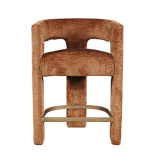 Gwen Modern Luxury Jacquard Fabric Upholstered Sculpture Counter Stool