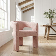 Gwen Modern Luxury Jacquard Fabric Sculpture Armchair - Set of 4