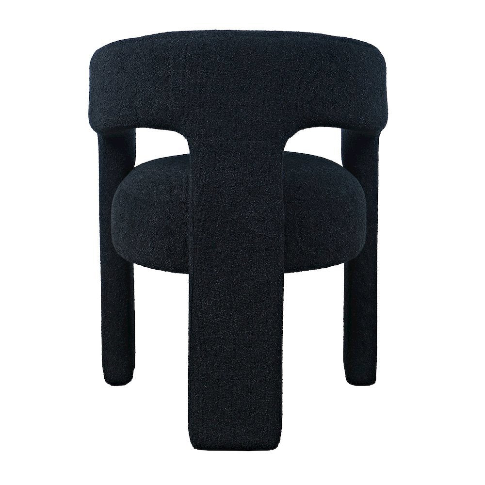 Black Upholstered Dining Chair for Dining Room and Kitchen Table Seating