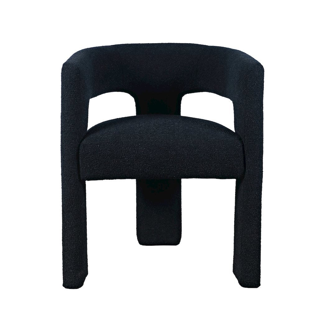 Black Upholstered Dining Chair for Dining Room and Kitchen Table Seating