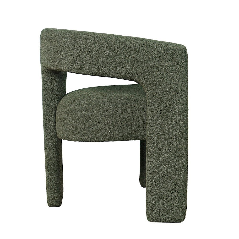 Green Upholstered Dining Chair for Dining Room and Kitchen Table Seating