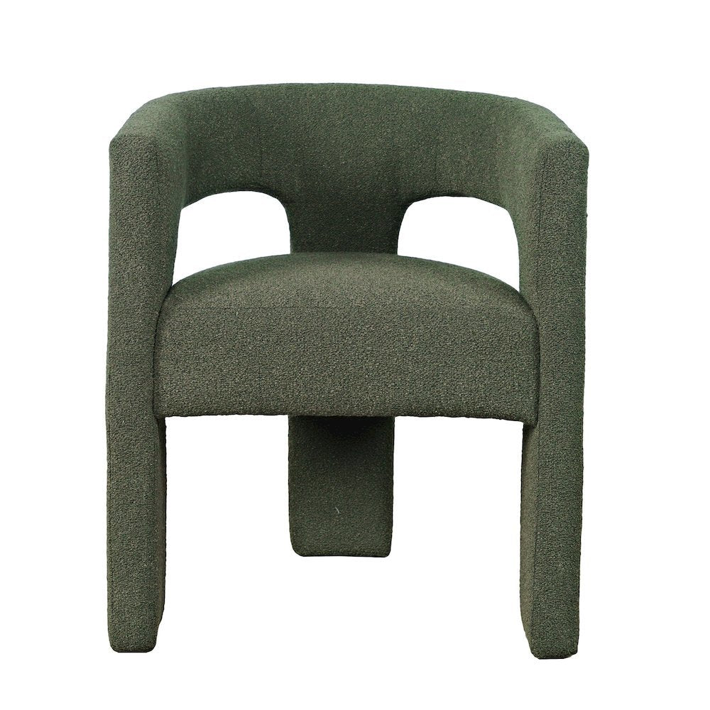 Green Upholstered Dining Chair for Dining Room and Kitchen Table Seating