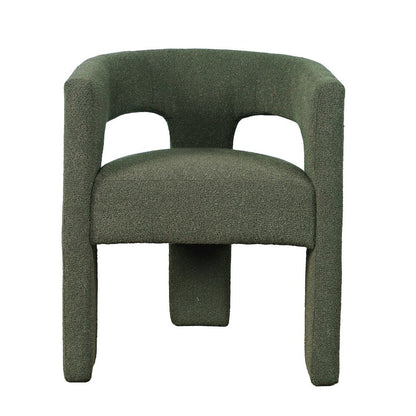 Green Upholstered Dining Chair for Dining Room and Kitchen Table Seating