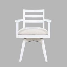 Axis Mid-Century Modern Upholstered Ladderback Swivel Dining Chair - Set of 2