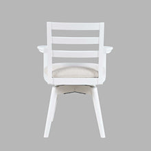 Axis Mid-Century Modern Upholstered Ladderback Swivel Dining Chair - Set of 2