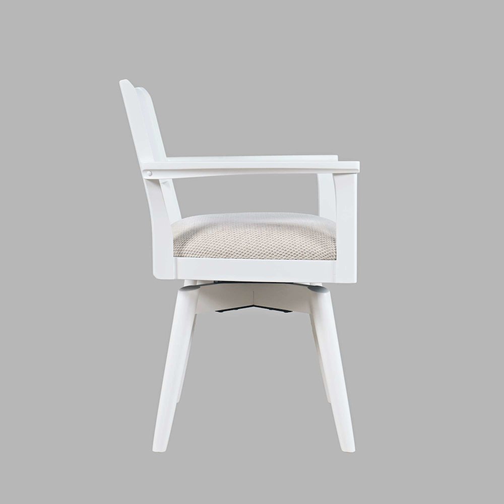 Axis Mid-Century Modern Upholstered Swivel Panel Dining Chair - Set of 2