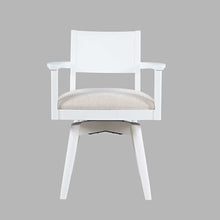 Axis Mid-Century Modern Upholstered Swivel Panel Dining Chair - Set of 2