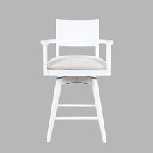 Axis Mid-Century Modern Upholstered Swivel Panel Barstool - Set of 2