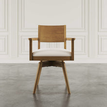 Axis Mid-Century Modern Upholstered Swivel Panel Dining Chair - Set of 2