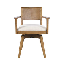 Axis Mid-Century Modern Upholstered Swivel Panel Dining Chair - Set of 2
