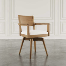 Axis Mid-Century Modern Upholstered Swivel Panel Dining Chair - Set of 2