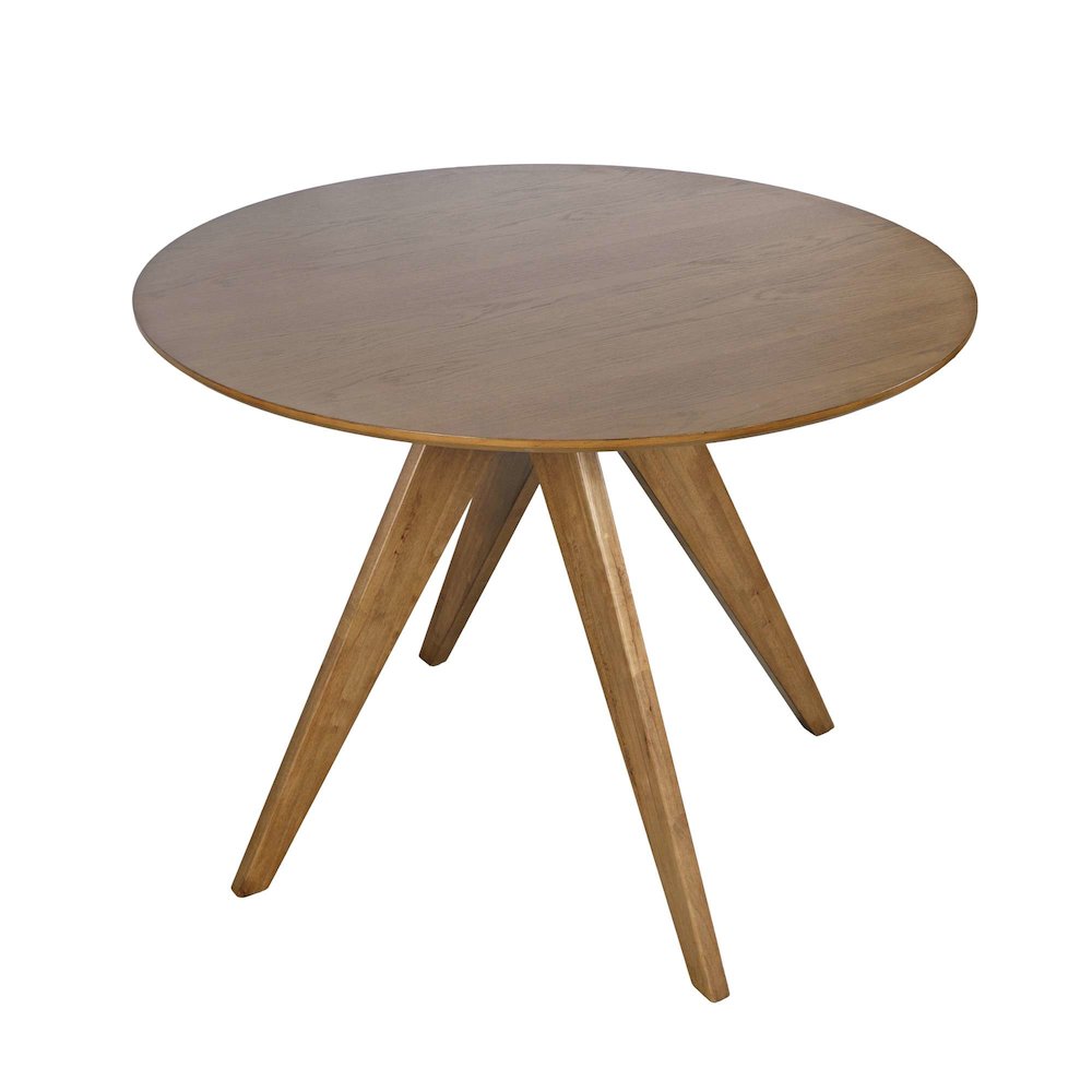 Axis Mid-Century Modern Five Piece Round Counter Height Panel Swivel Dining Set